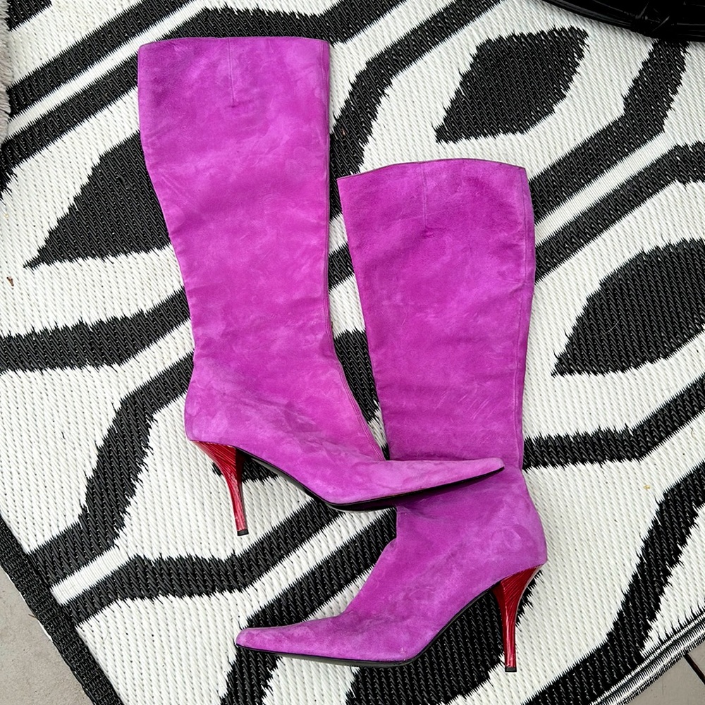 Claudia ciuti lilac suede boots